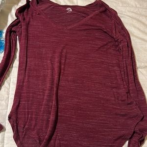 Maroon long sleeve shirt